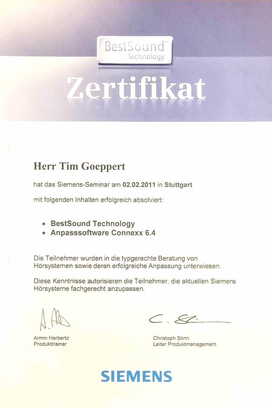  Zertifikat Tim Goeppert Simens 2